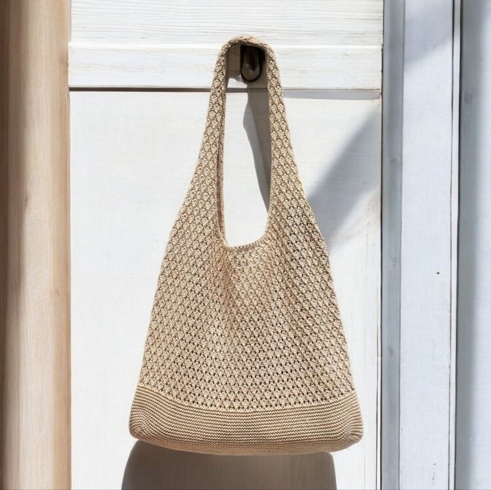 Boho Crochet Shoulder Bag NWT - Picture 1 of 5